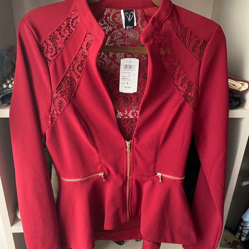 Brand new peplum blazer small